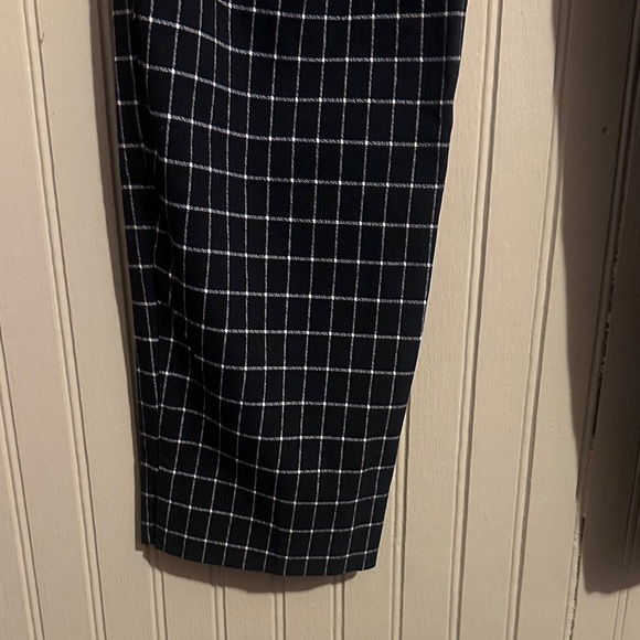 Zac & Rachel Woman’s Black and White Grid Pants Stylish Flat Front - Picture 4 of 7